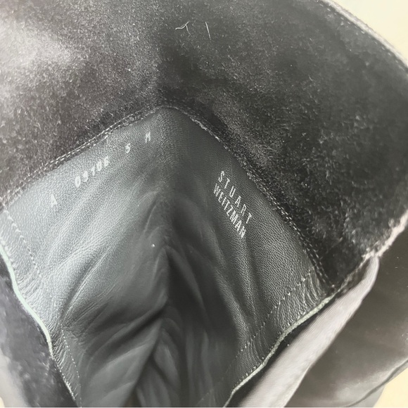 STUART WEITZMAN Black Suede Black Over Knees Boots Size 5M - Picture 10 of 10